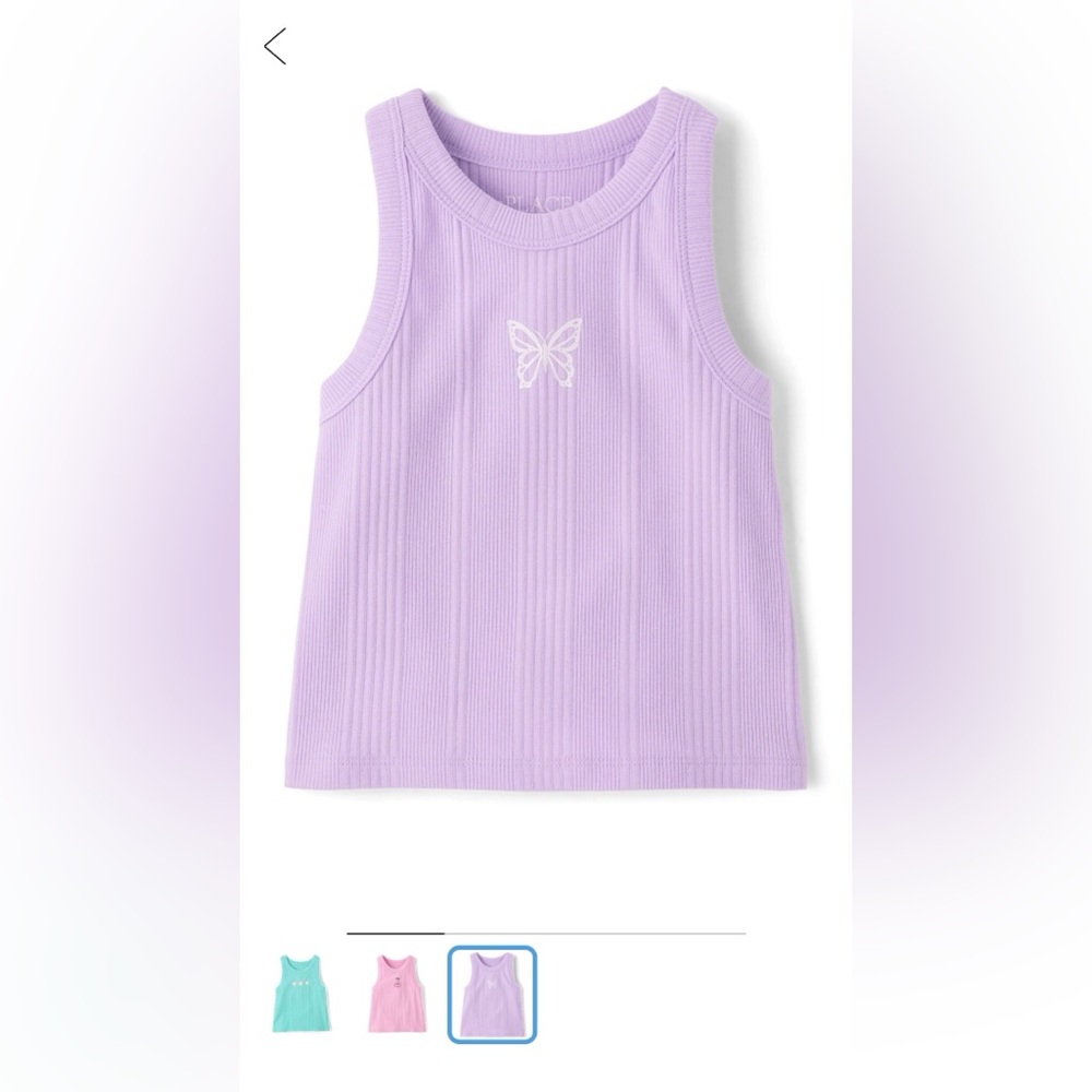 Girls Ribbed Graphic Tank Size Small (5/6)